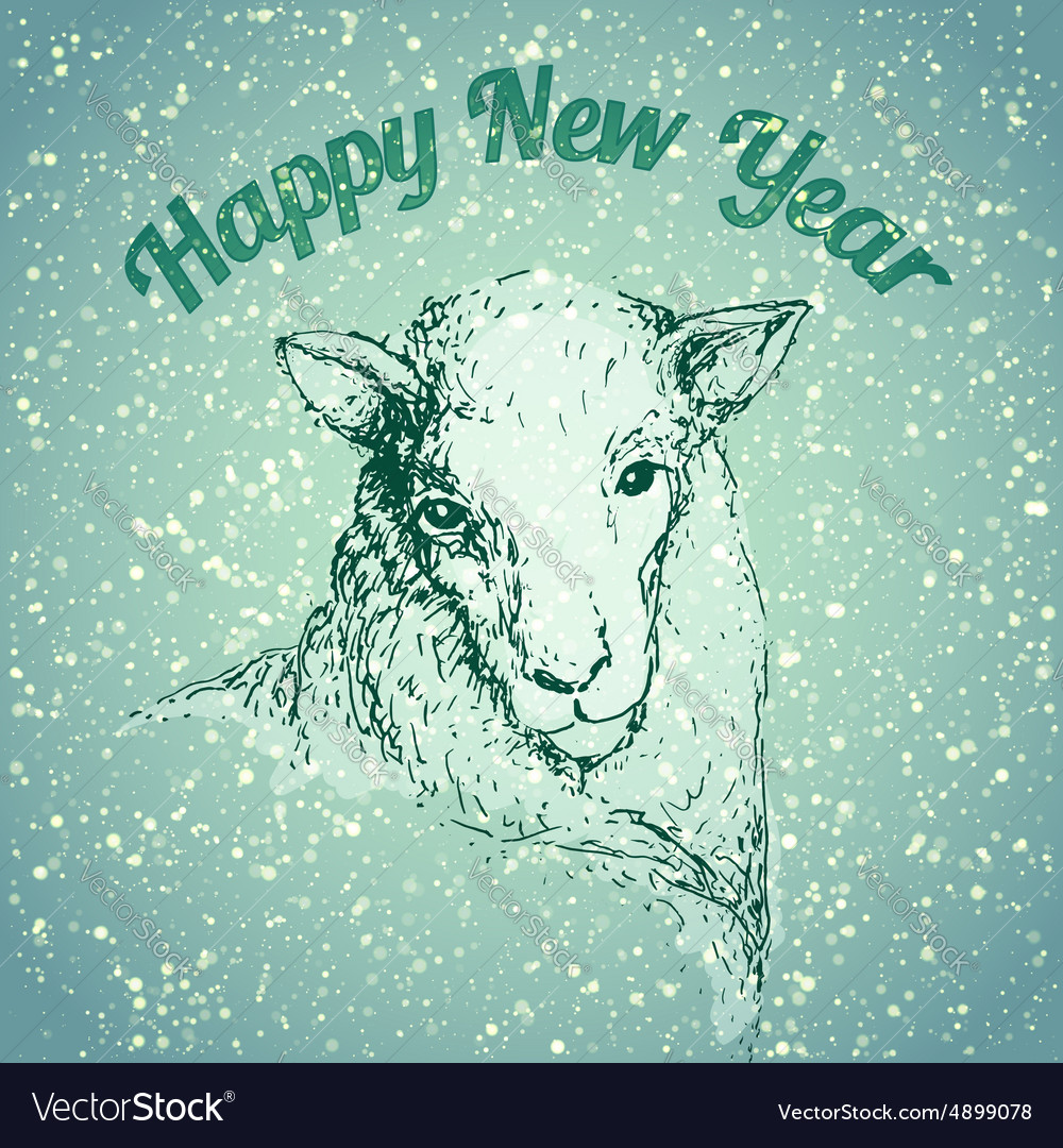 Sheep with snowflake