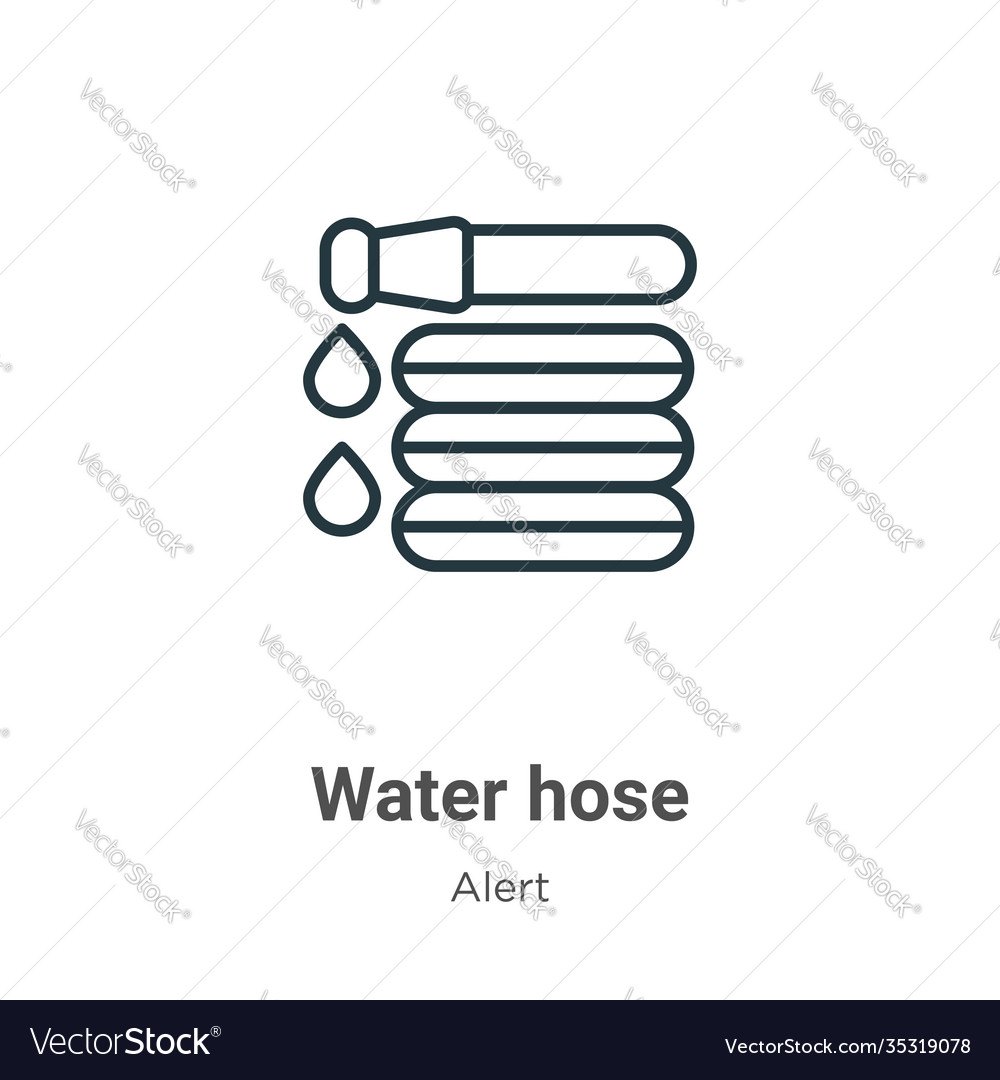 Water hose outline icon thin line black