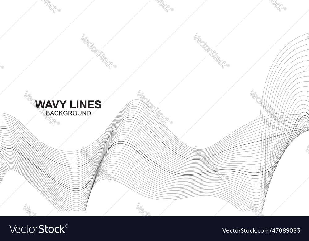 Abstract wavy lines background in design