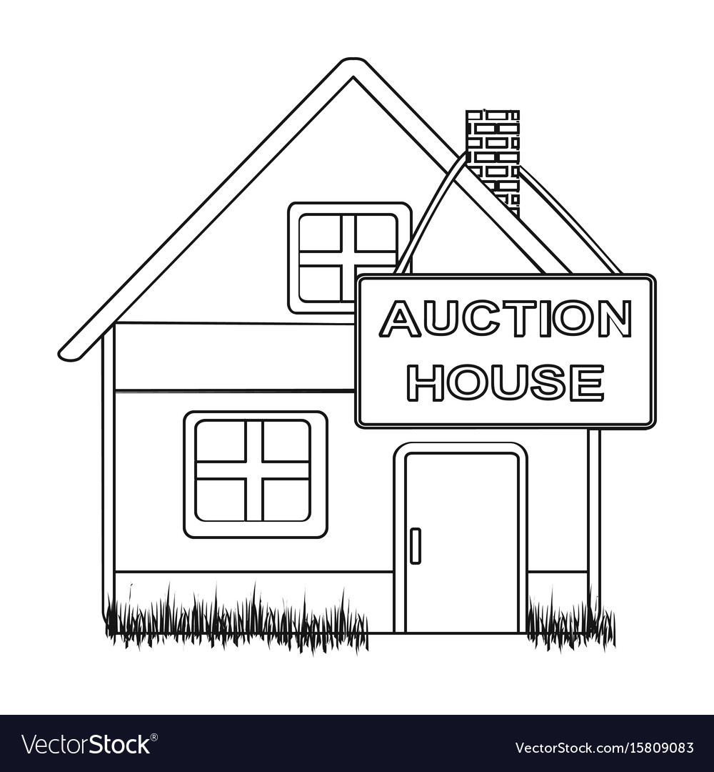 Auction house for sale e-commerce single icon