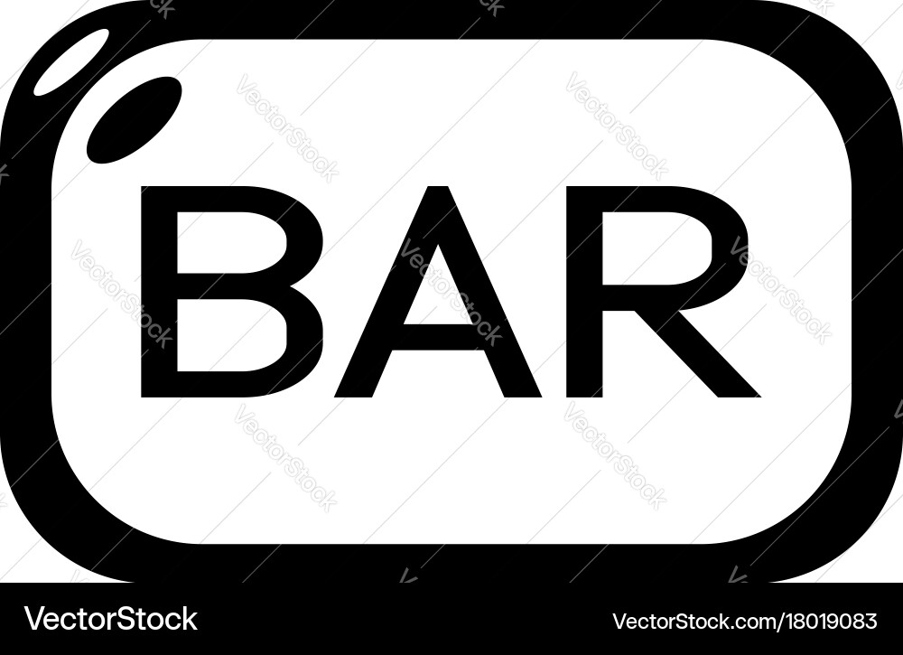 Bar board icon simple black style Royalty Free Vector Image