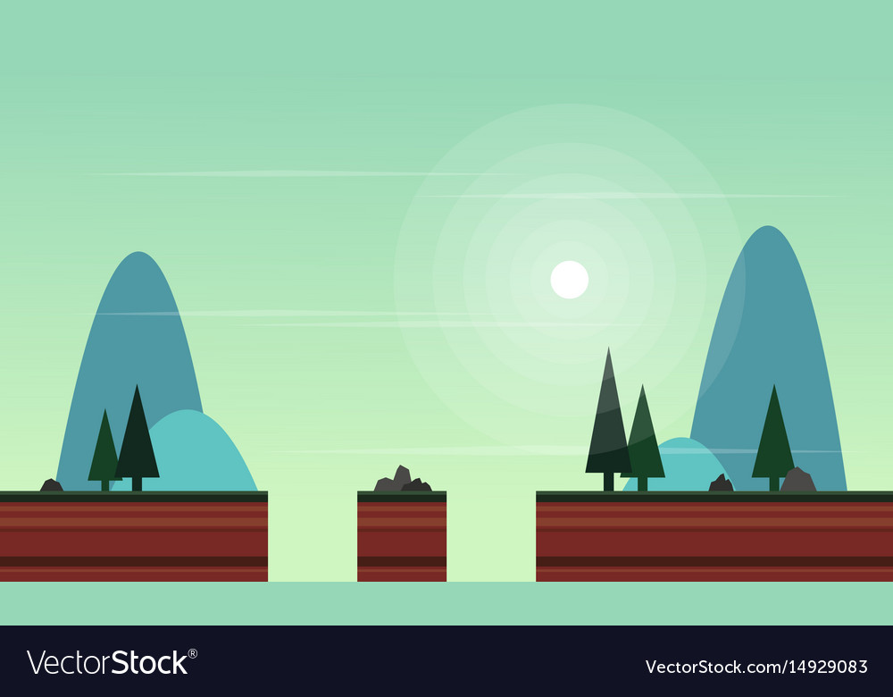 Collection scenery design for game background
