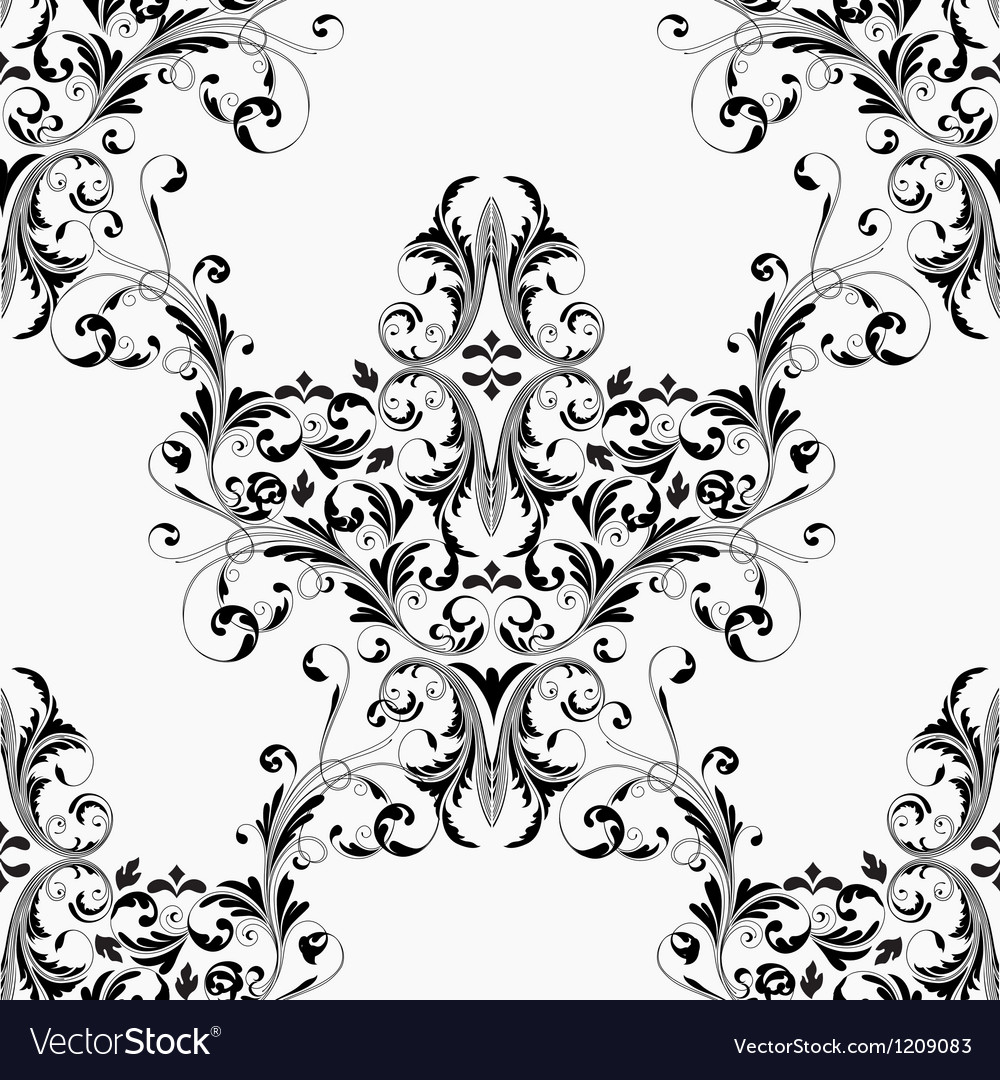 Damask seamless pattern