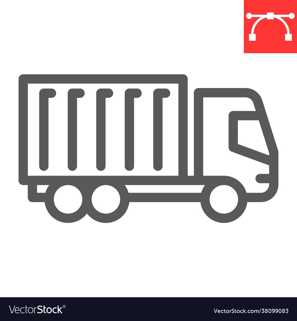 Delivery truck line icon