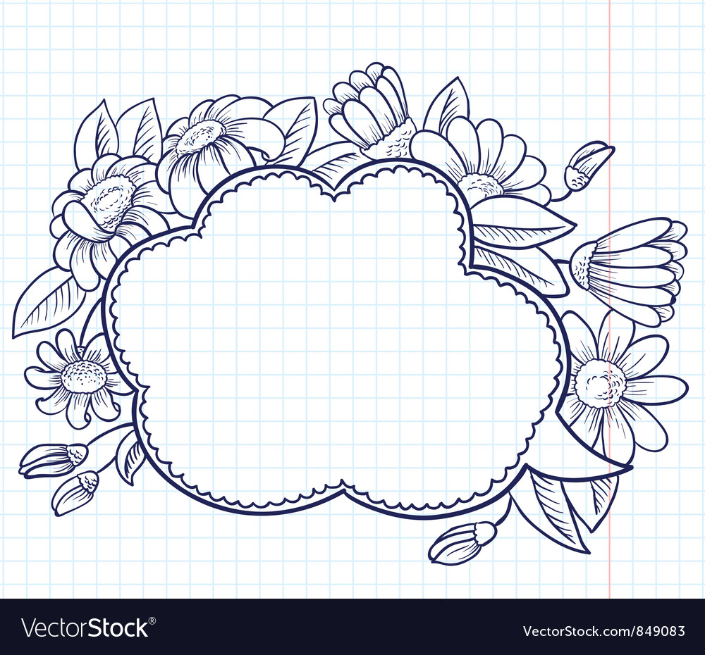 Frame with camomile