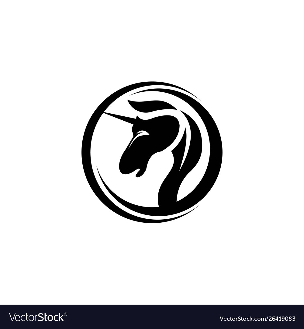 Head horse logo template Royalty Free Vector Image