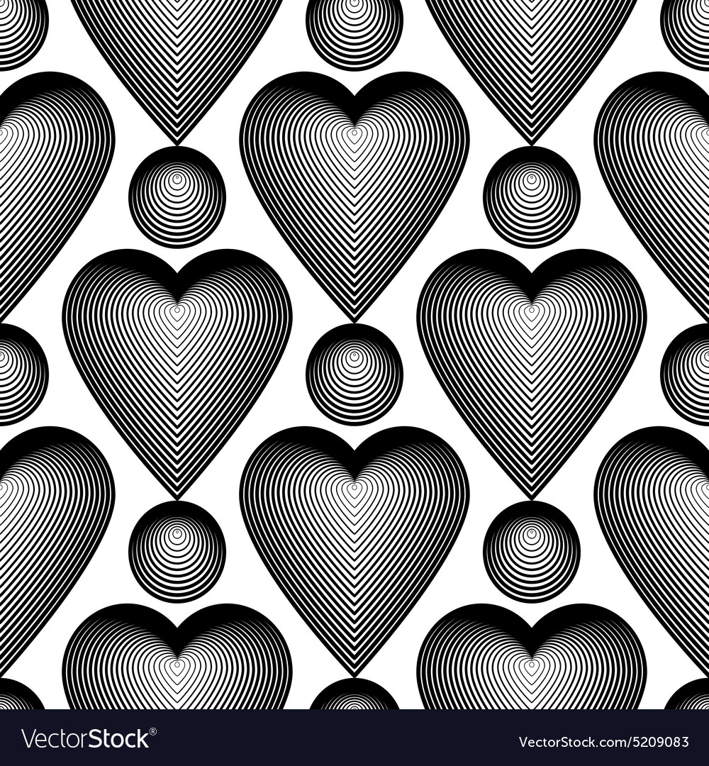 Monochrome stripy endless pattern art continuous