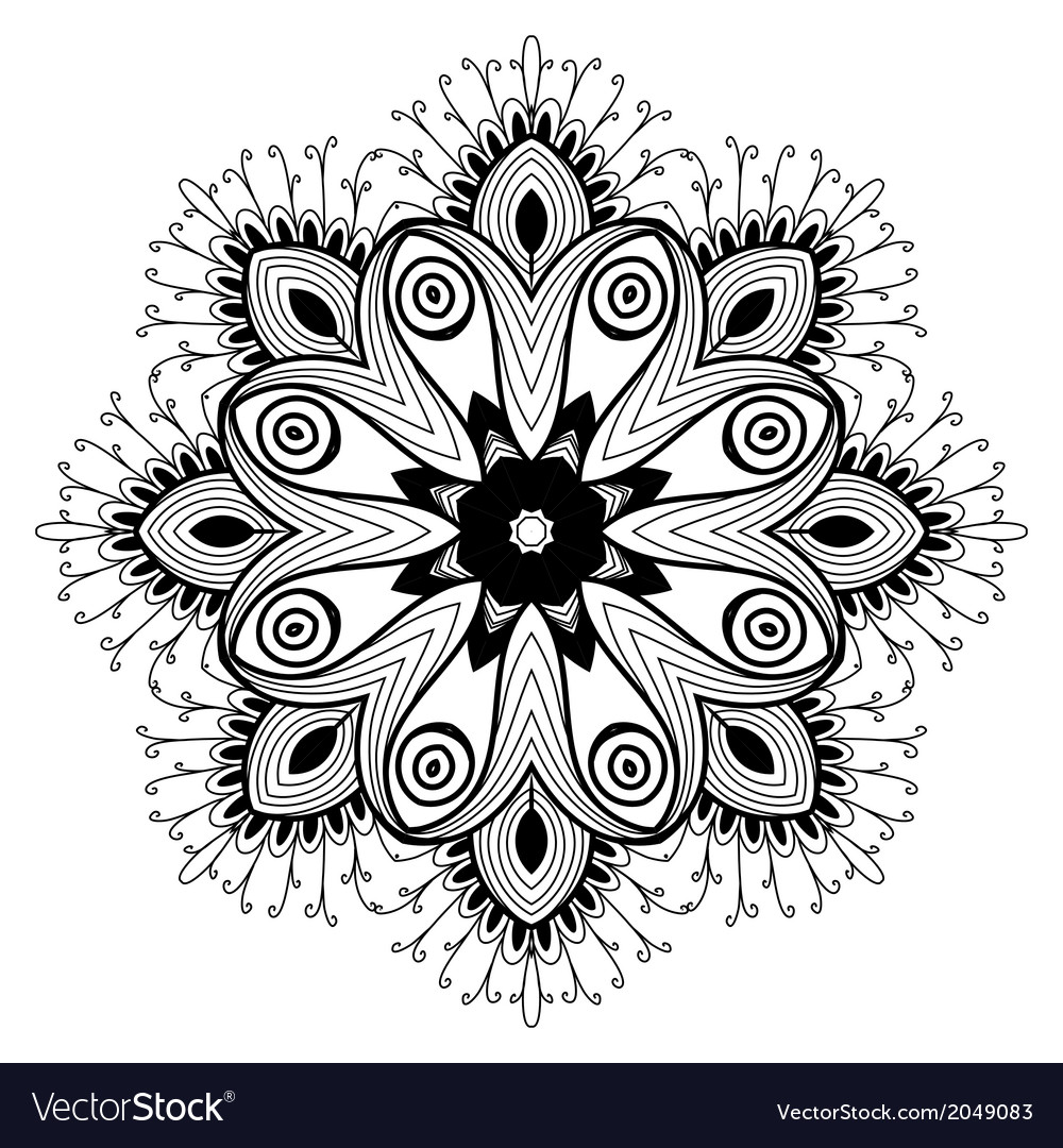 Download Ornamental round lace pattern is like mandala Vector Image