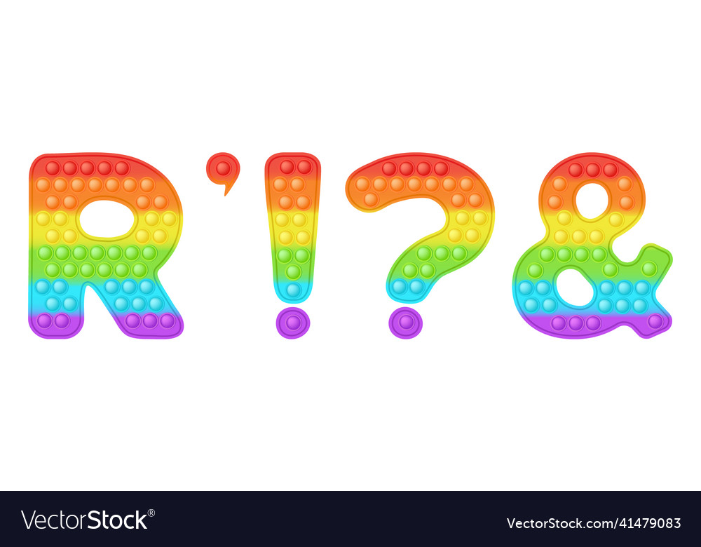 Popit font design addition - letter r Vector Image Popit font design addition - letter r