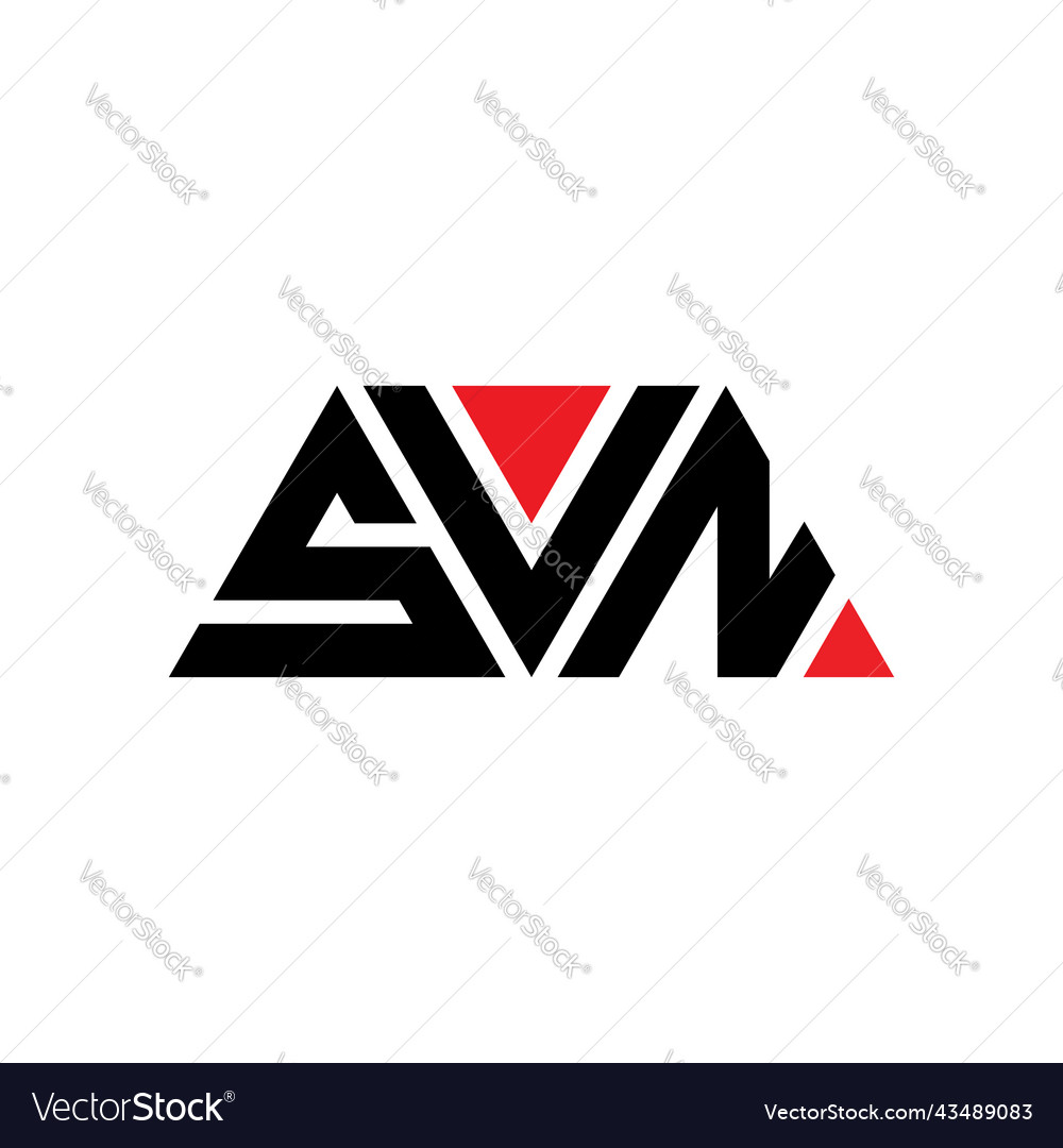 Svn triangle letter logo design