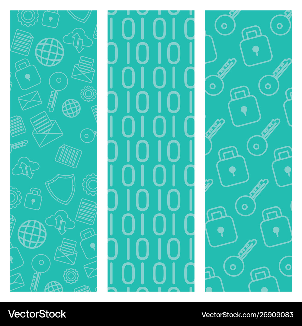 Technology internet security flat design Vector Image