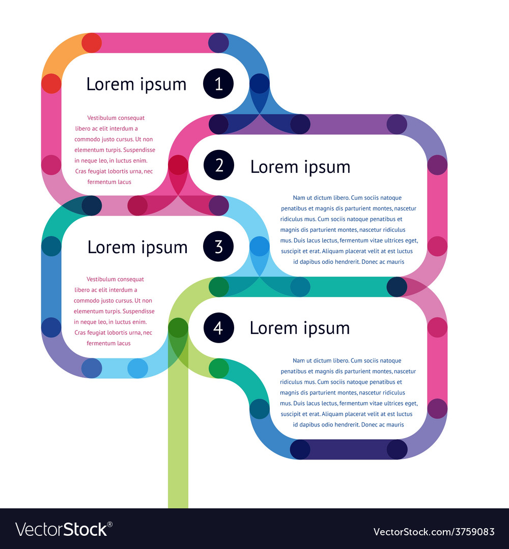 Template for stepbystep instruction in the Vector Image