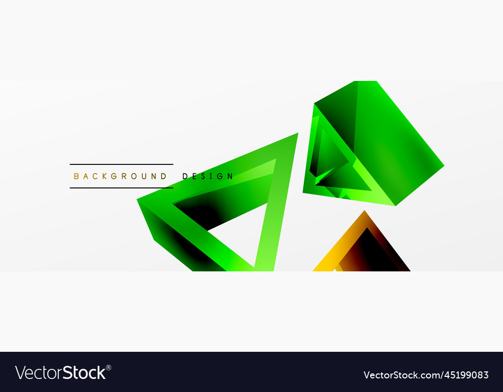 Triangle abstract background 3d basic Vector Image Triangle abstract background 3d basic