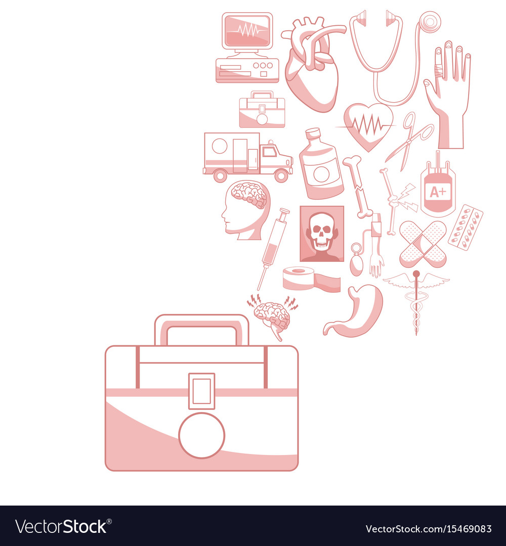 White background with red color sections