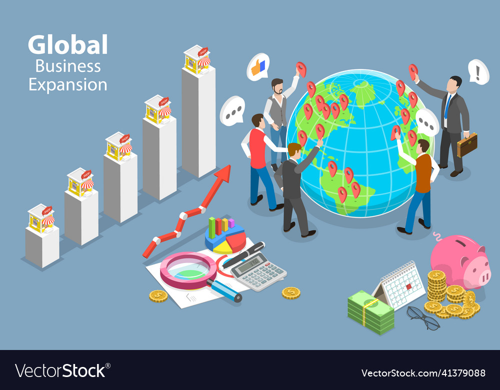 3d Isometric Flat Conceptual Royalty Free Vector Image