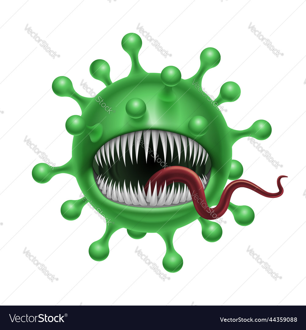 Cartoon virus vector image Cartoon virus