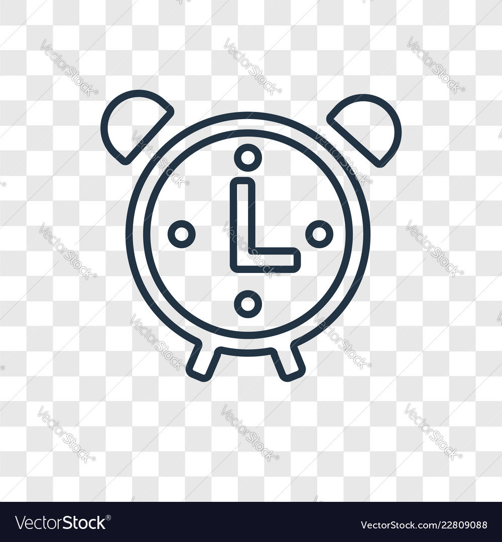 Clock concept linear icon isolated on transparent