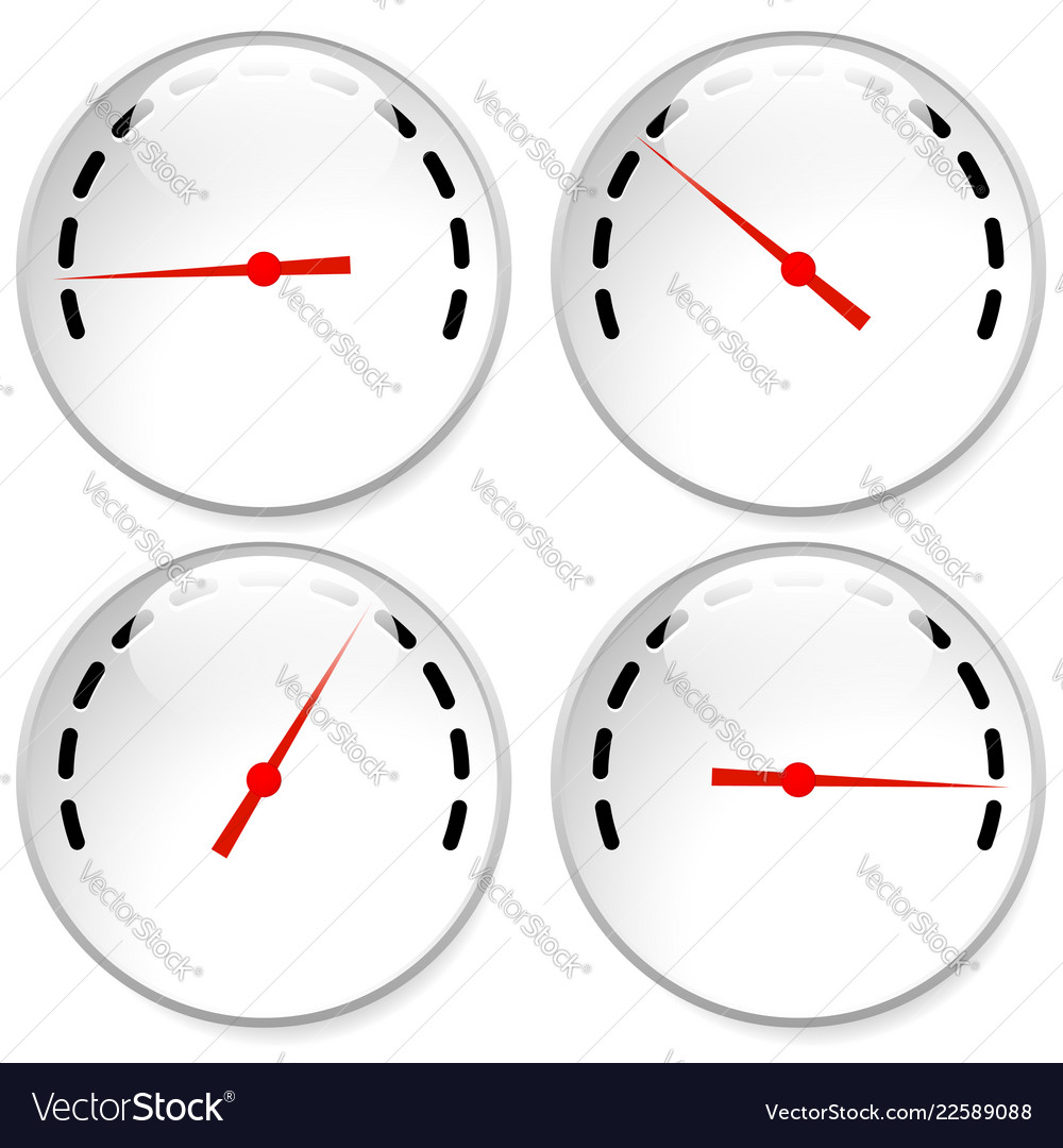 Dial meter templates with red need and units set Vector Image Dial meter templates with red need and units set