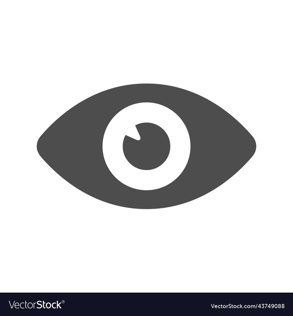 Eye glyph icon or vision concept Royalty Free Vector Image