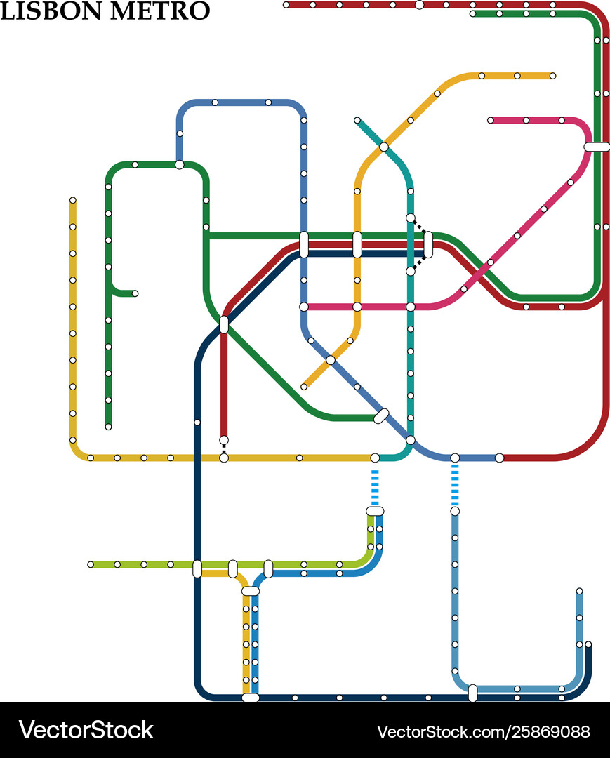 Map metro subway Royalty Free Vector Image - VectorStock