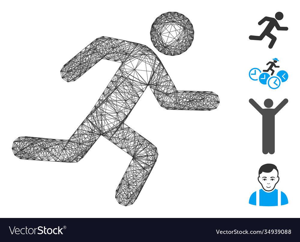 Network running man mesh
