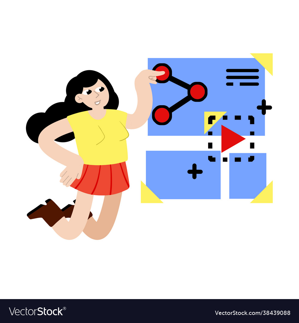 Process creating and developing website vector image Process creating and developing website