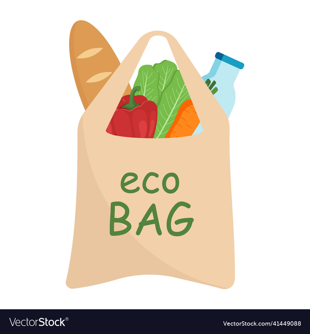 Shopping reusable bag Royalty Free Vector Image