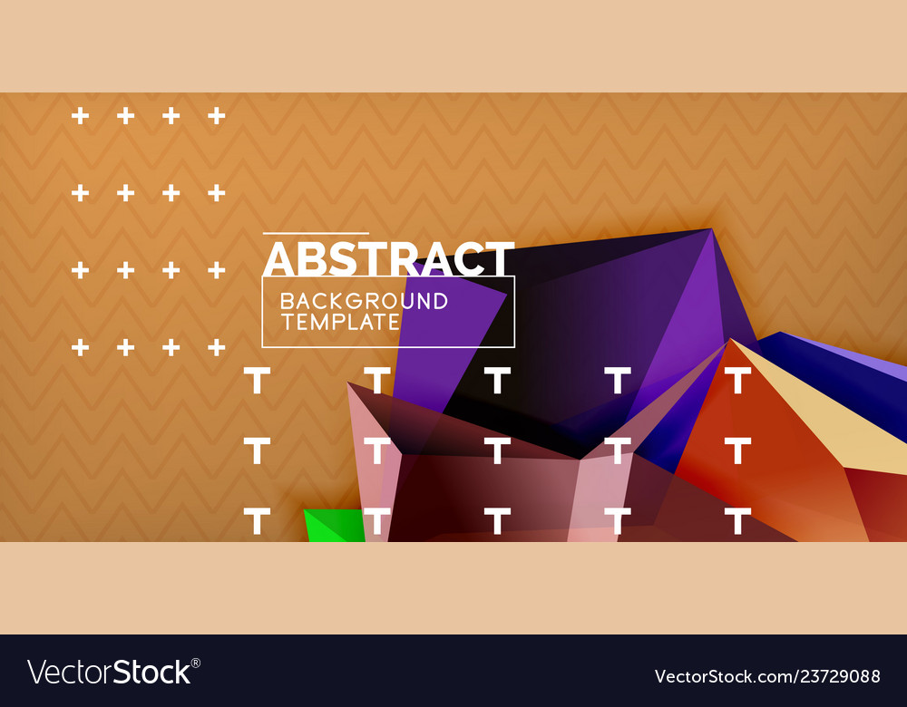 Triangular 3d geometric shapes background Vector Image Triangular 3d geometric shapes background