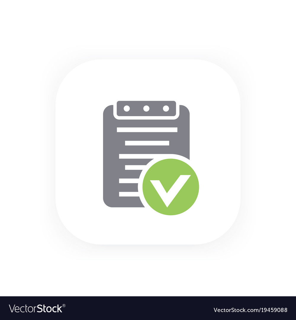 Valid document icon approved report contract