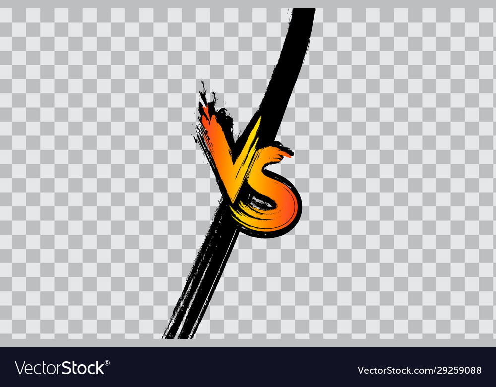 Versus vs letters fight backgrounds in flat