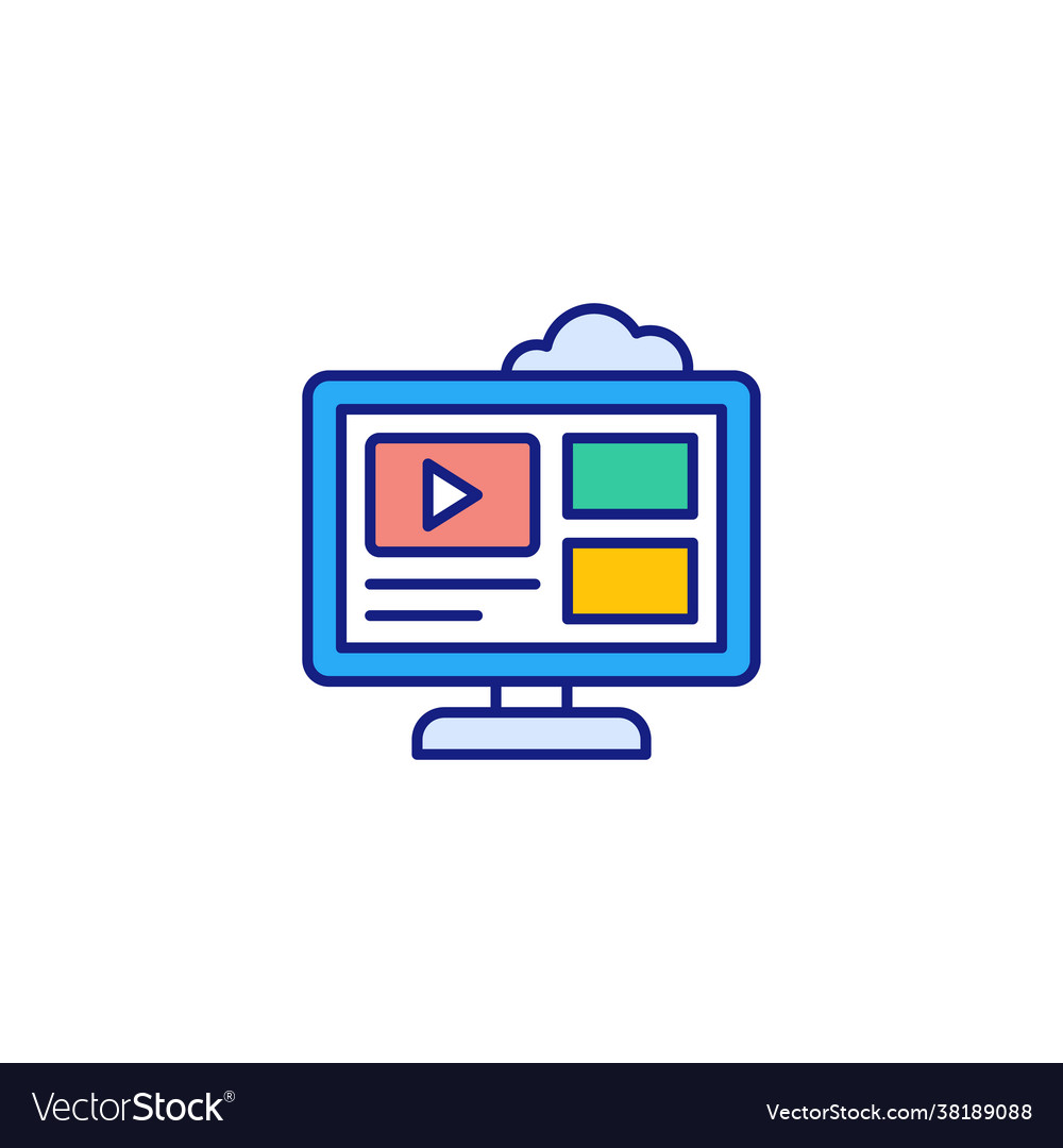 Video tutorials icon in logotype