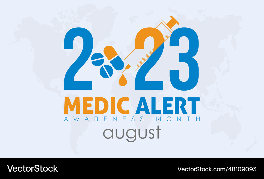 2023 concept medic alert awareness month design Vector Image