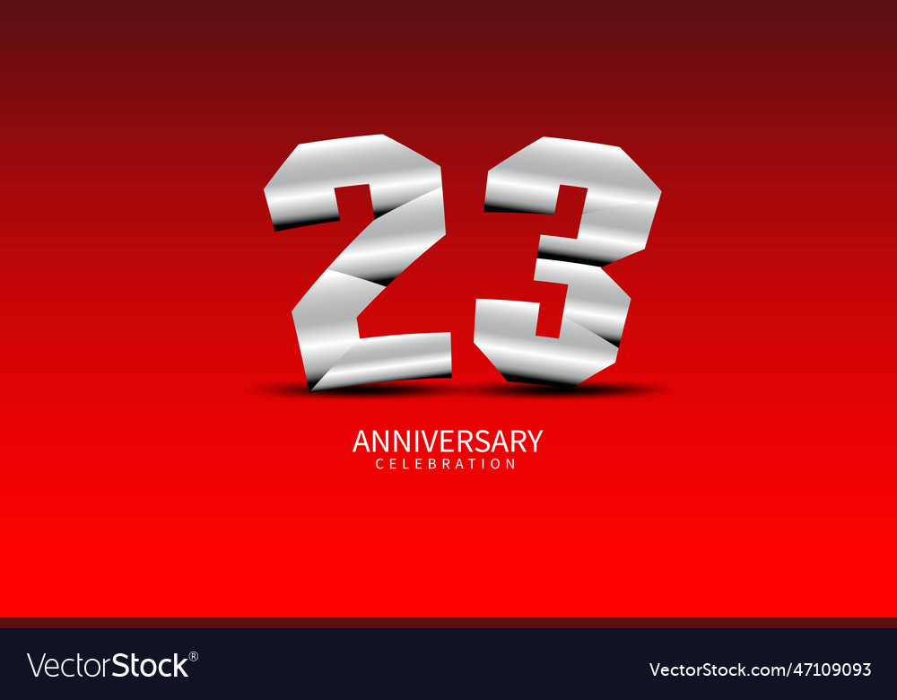 23 year anniversary celebration logo silver