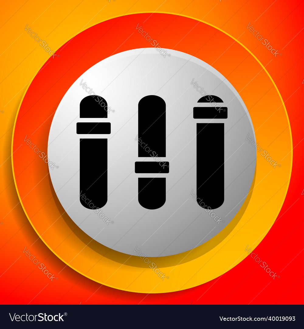Adjuster slider tuner fader bars with levers knobs vector image Adjuster slider tuner fader bars with levers knobs