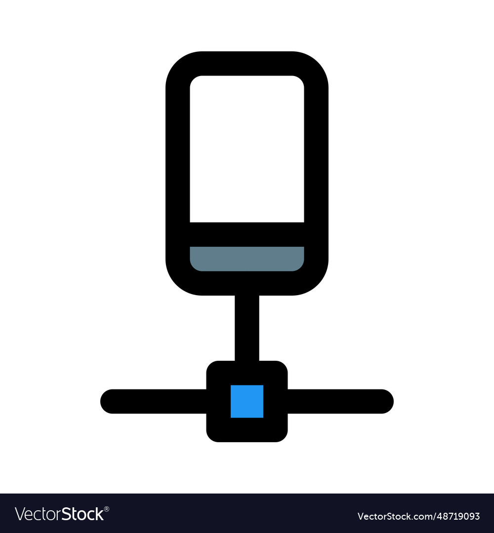 Cell phone connected to a private server network