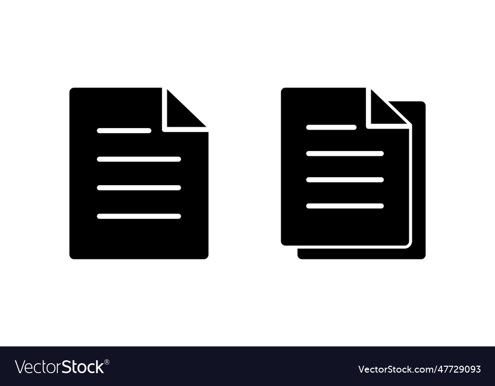 Document icon paper file vector image Document icon paper file