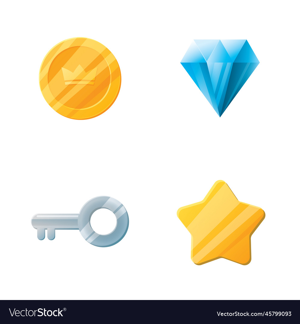 Game ui assets set gaming user interface icons