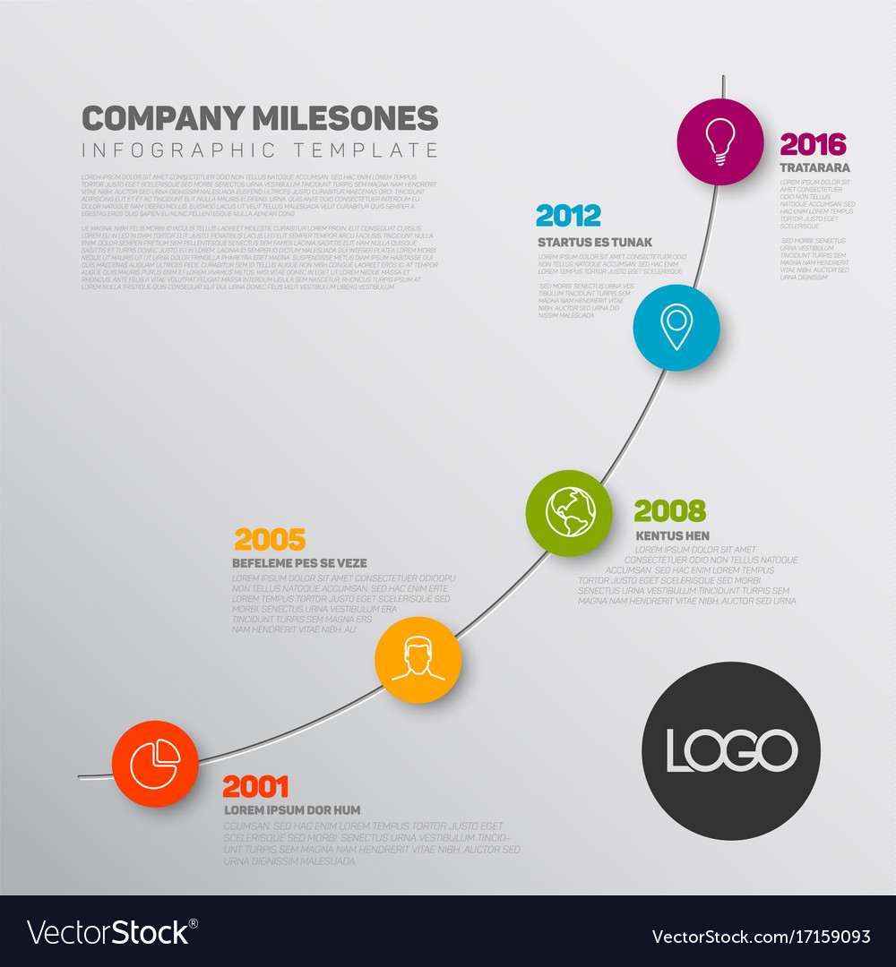 Infographic timeline report template Royalty Free Vector