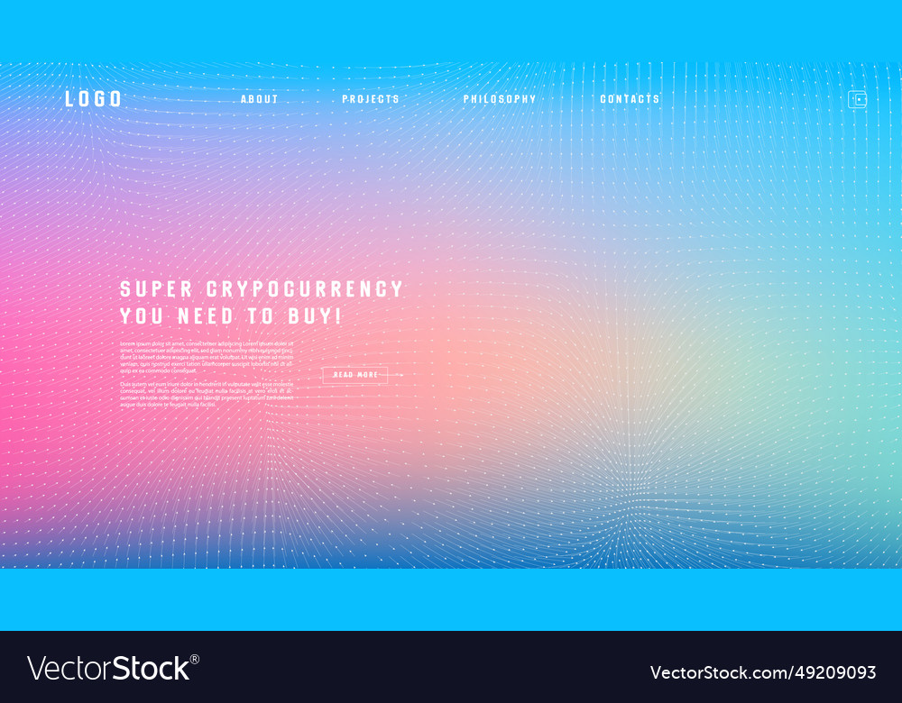 Landing page abstract design with field vector image Landing page abstract design with field