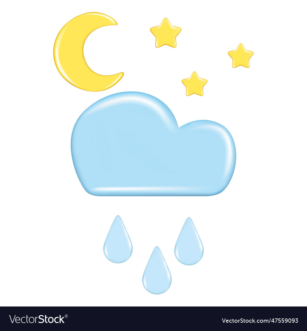 Realistic 3d design of weather forecast elements