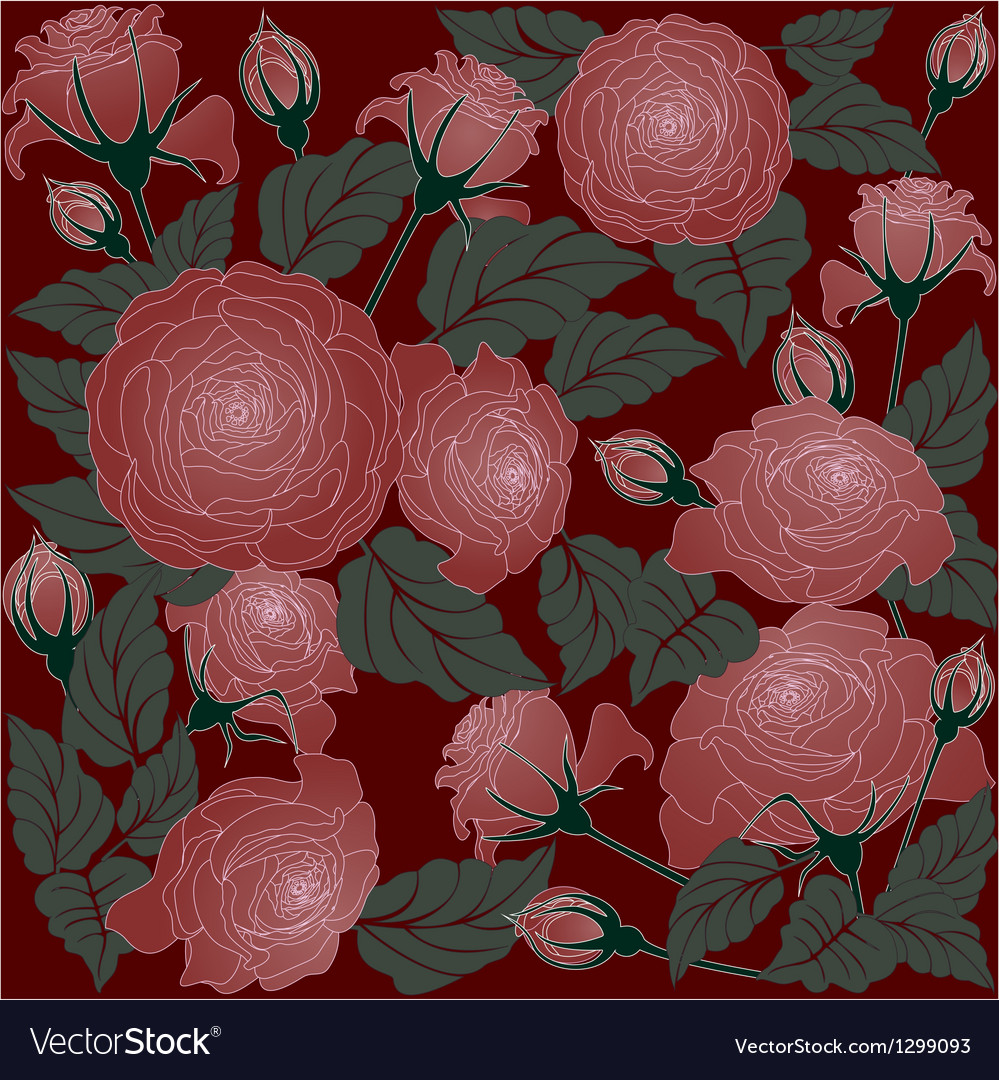 Roses floral pattern