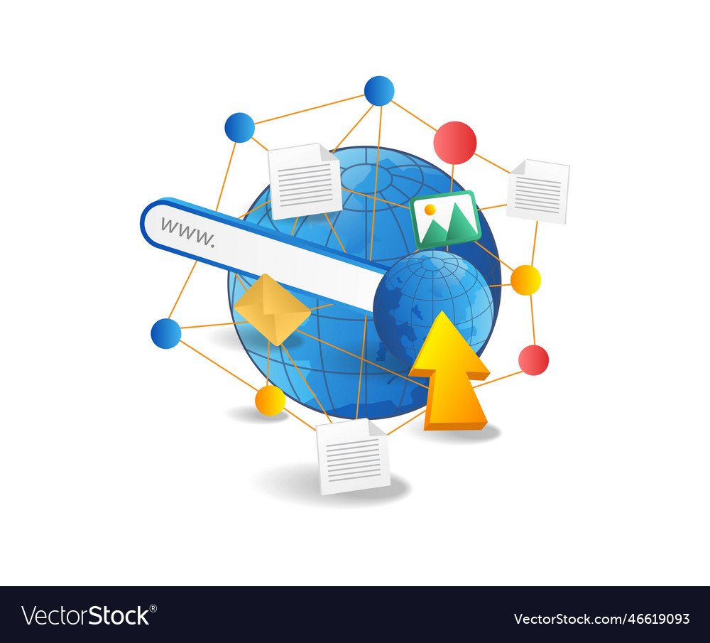 Search engine optimization concept with globe vector image Search engine optimization concept with globe