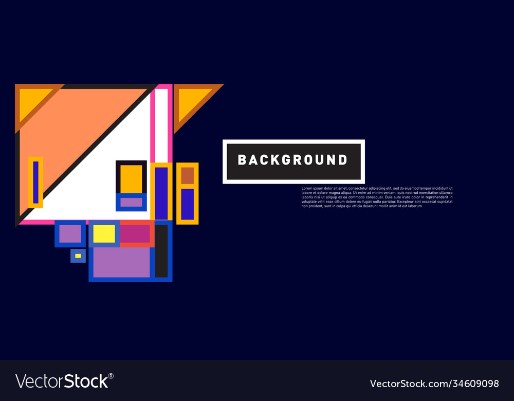 Abstract colorful rectangle background for banner vector image Abstract colorful rectangle background for banner