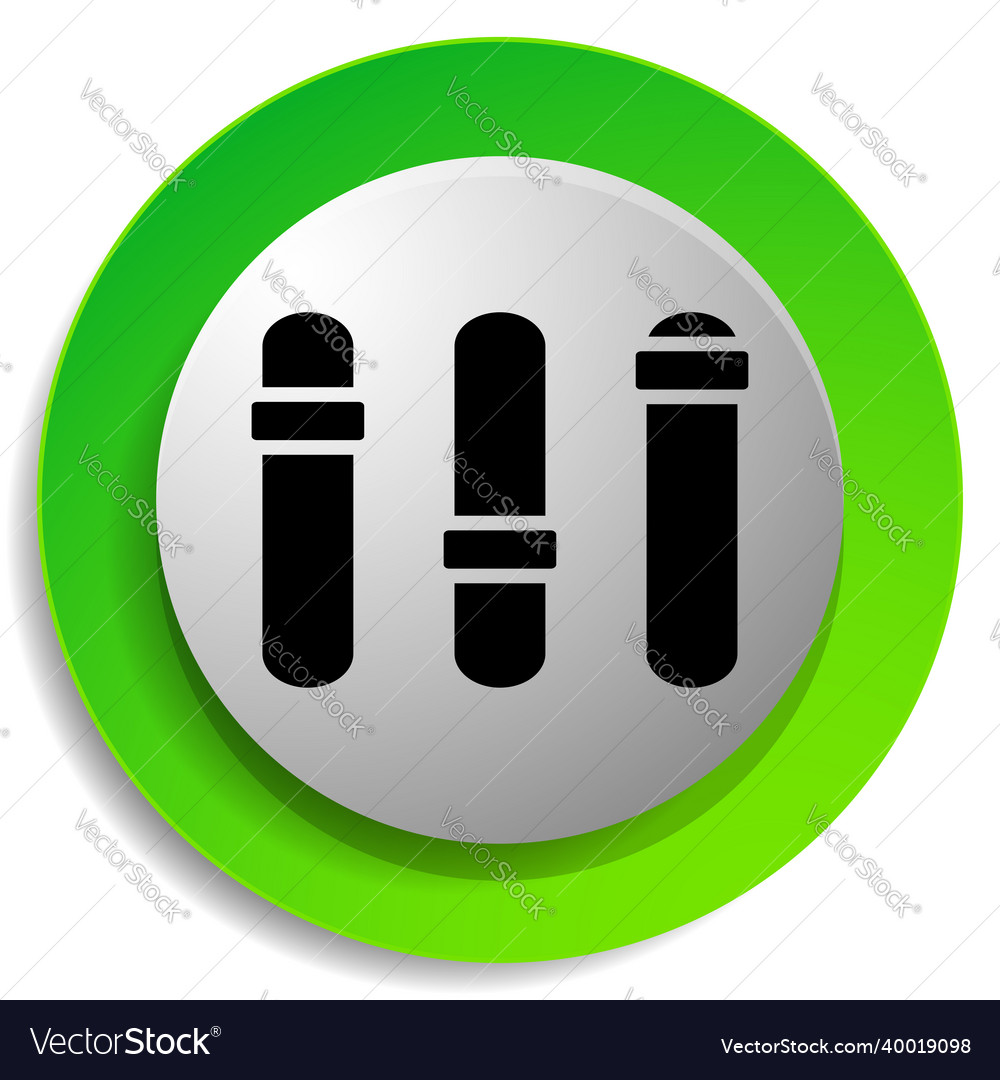 Adjuster slider tuner fader bars with levers knobs vector image Adjuster slider tuner fader bars with levers knobs