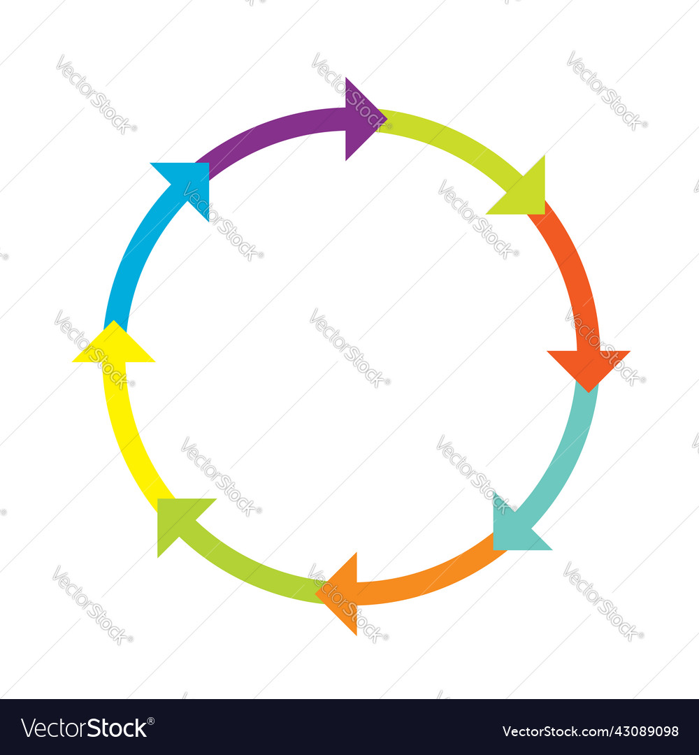 Circular arrow pointer shape element vector image Circular arrow pointer shape element