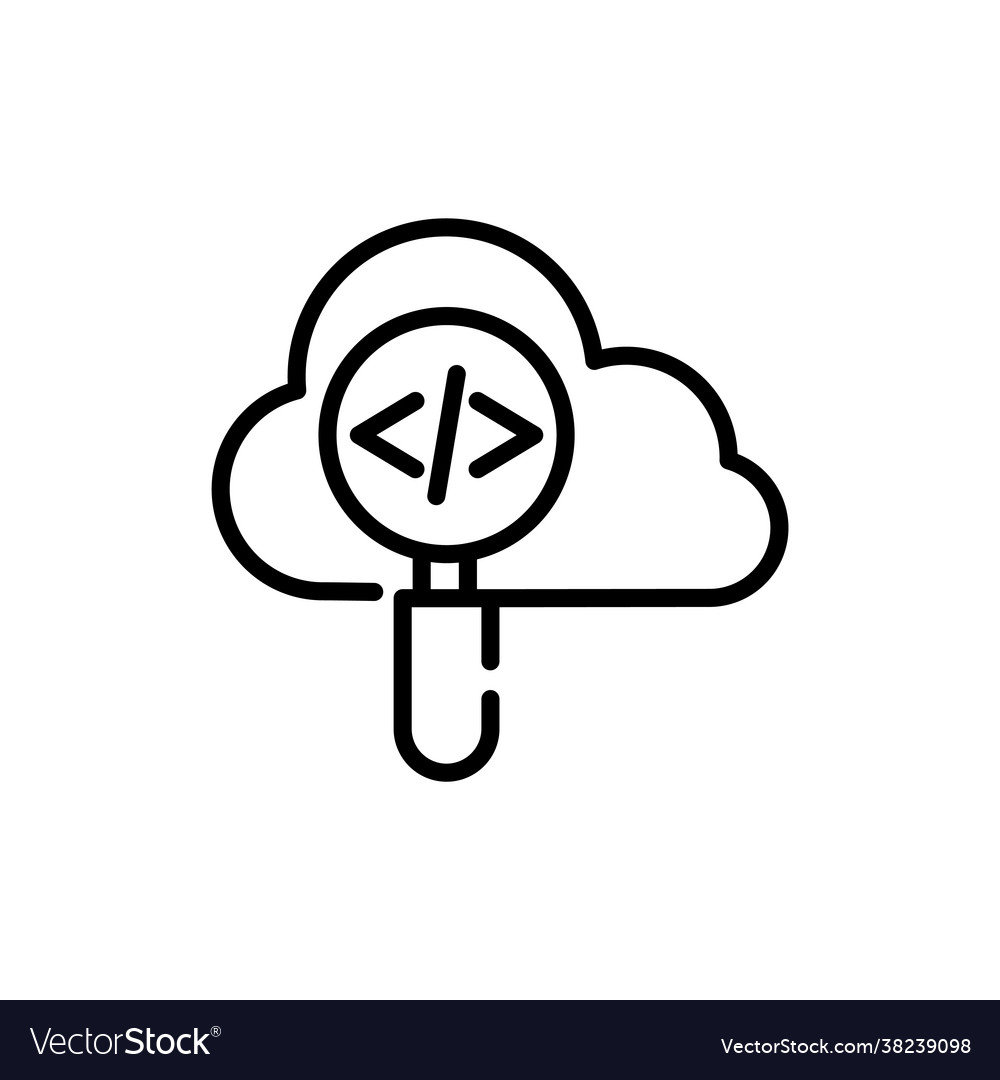 Cloud coding style vector image Cloud coding style