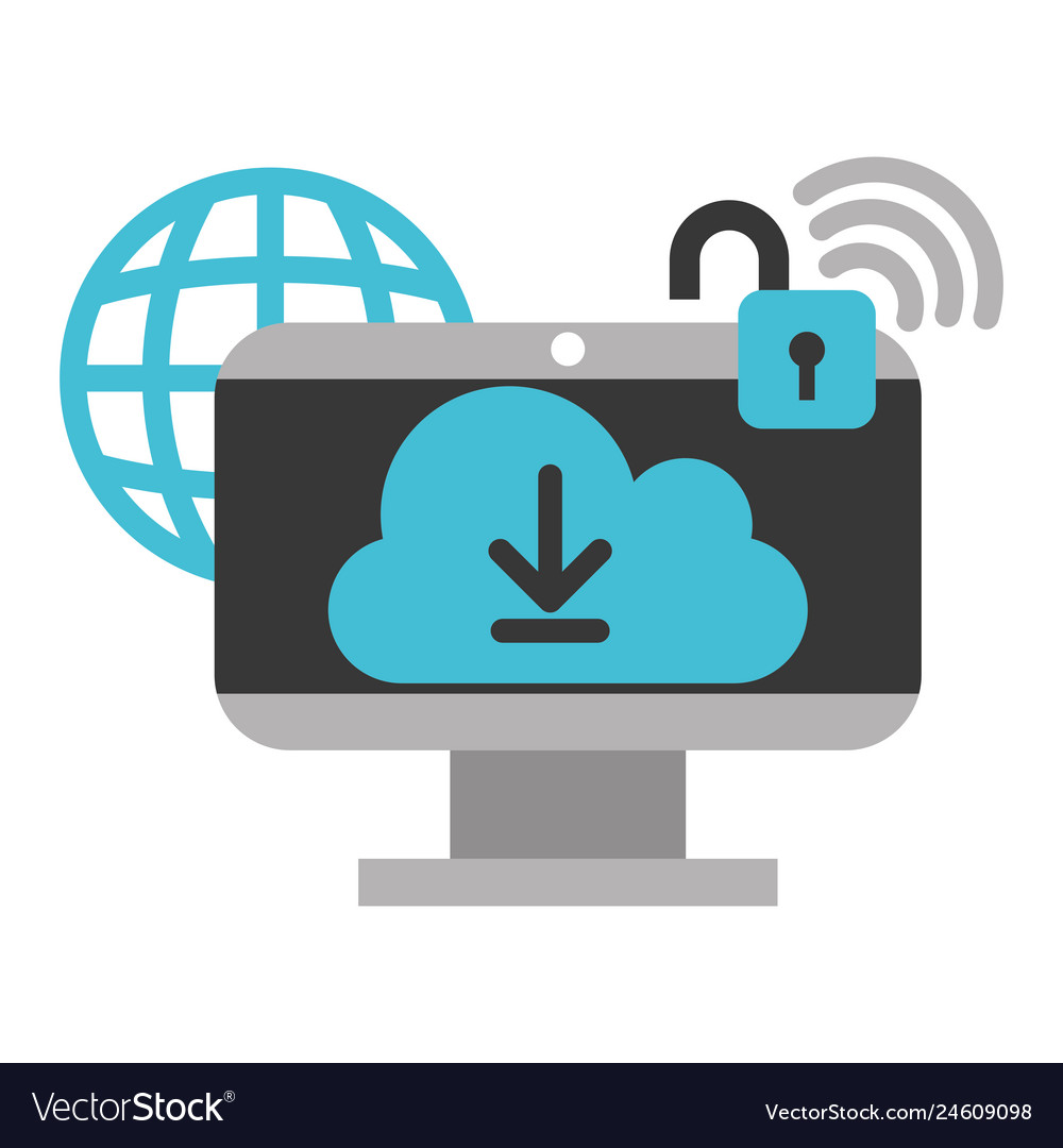 Computer cloud computing world internet data
