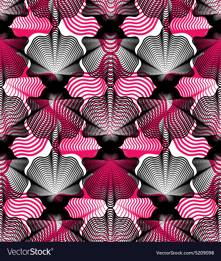 Continuous pattern with graphic lines decorative