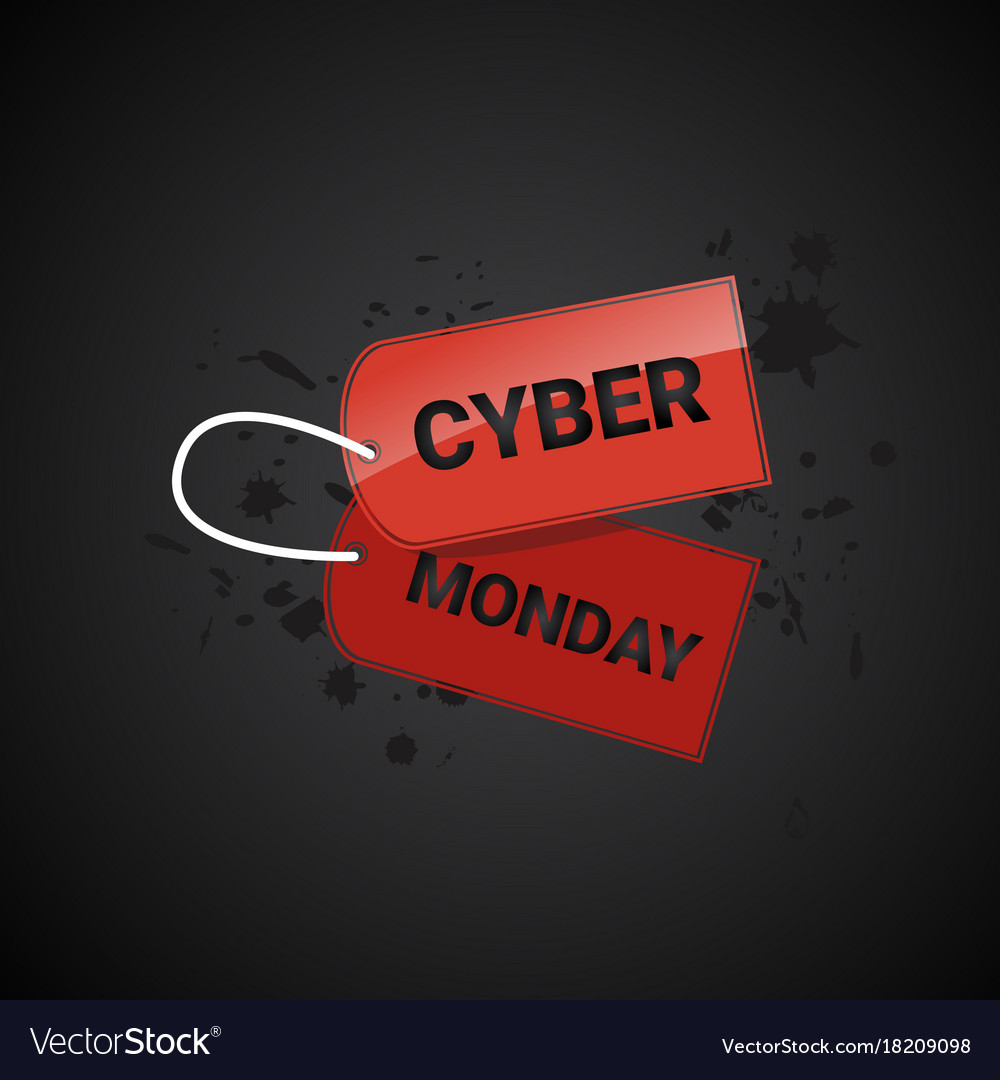 Cyber monday sale tag poster online shopping