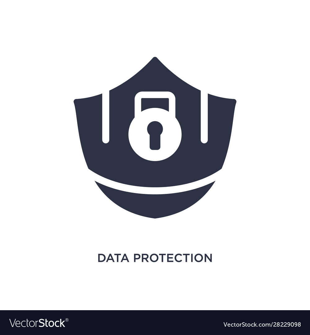 Data protection icon on white background simple Vector Image